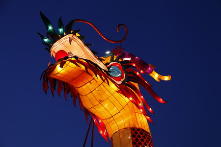 The Chinese dragon lanternのeditorial素材