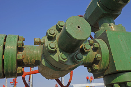 The bolts and nuts on the industrial equipmentのeditorial素材