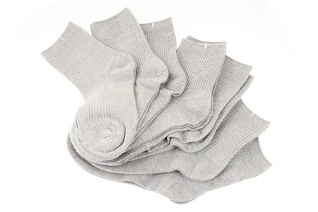 Socks on a white backgroundの写真素材