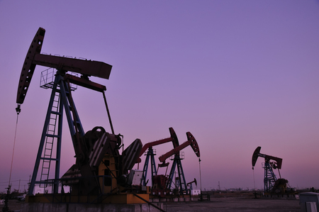 Oil drilling rig, tanghai county of hebei province oil fields in Chinaのeditorial素材