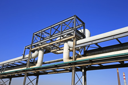 The pipeline on the industrial equipment