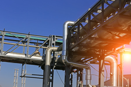 The pipeline on the industrial equipment