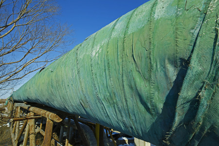 The pipe and valve oil fieldsの写真素材