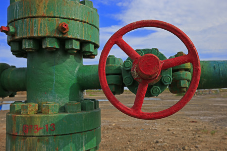 Oil pipes and valvesのeditorial素材