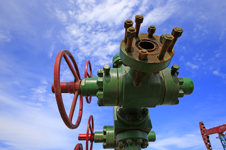 Oil pipes and valvesの写真素材