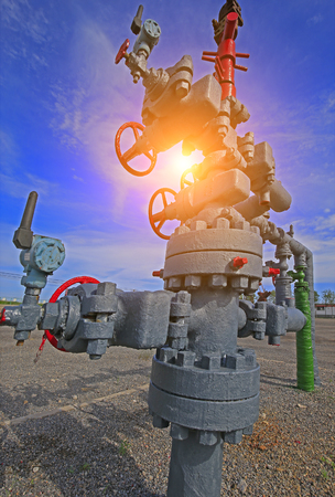 Oil pipes and valvesの写真素材