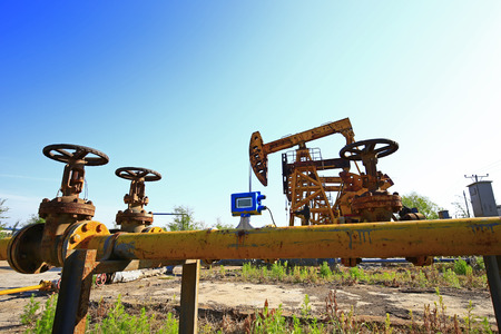 Oil pipes and valvesの写真素材