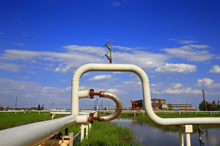 Oil pipes and valvesの写真素材