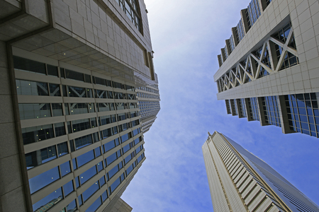 Office building as the background, the landmark of Shanghai in China