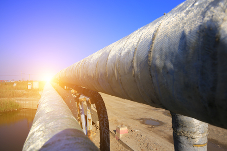 Oil pipeline, the oil industry equipmentの写真素材