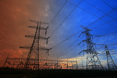 pylon in the evening