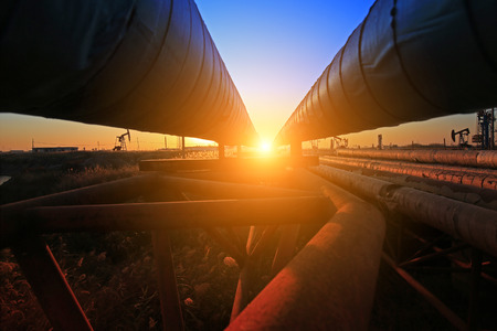 Oil pipeline, industrial equipmentの写真素材