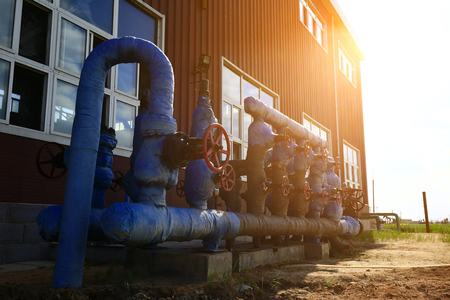 Oil pipes and valvesのeditorial素材