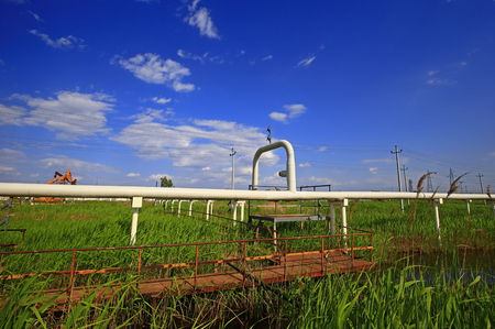 Oil pipes and valvesの写真素材