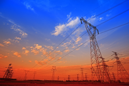 pylon landscape viewの写真素材
