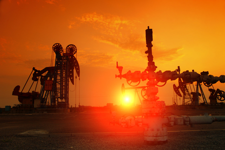 Oil pump landscape viewの写真素材