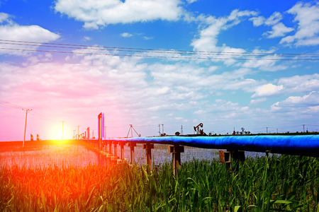 Oil pipes and valvesの写真素材