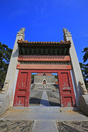 he Ming Tomb stele Pavilion in Chinaのeditorial素材