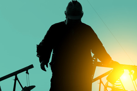 The oil workers at workの写真素材