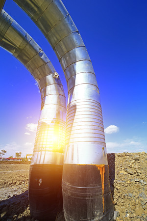 Industrial pipeline equipment of the factoryの写真素材
