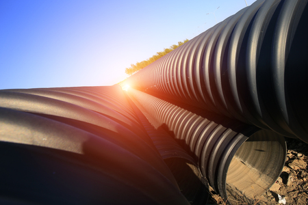 Plastic pipeの写真素材