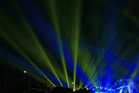 Stage lighting effect in the dark, close-up pictures