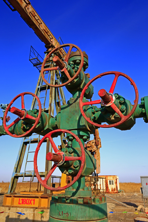 Oil pipes and valvesのeditorial素材