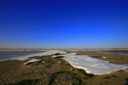 The winter sea iceの写真素材