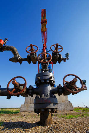 Oil pipes and valvesのeditorial素材