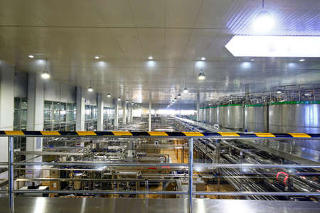 Milk factory processing industryの写真素材