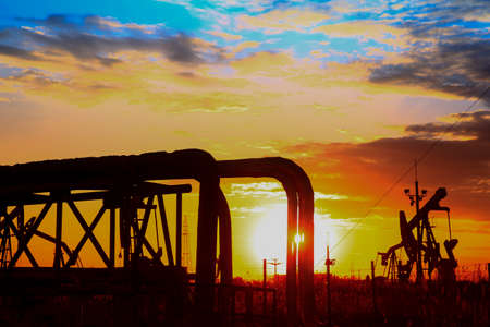 The oil pump, industrial equipment,Extraction of oilの写真素材