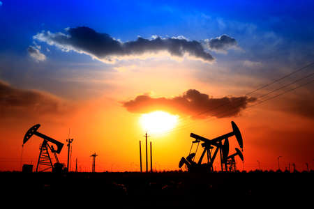 The oil pump, industrial equipment,Extraction of oilの写真素材