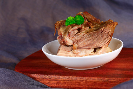 China lurou, bath chap, traditional food appetizersの写真素材