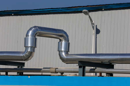 The pipeline on the industrial equipmentの写真素材