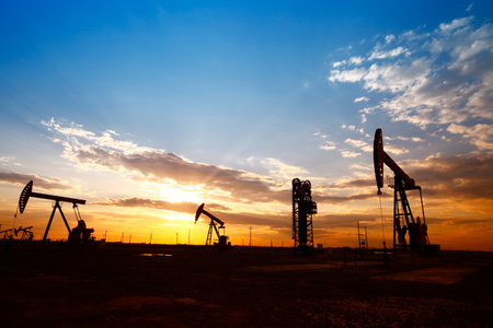 The oil pump, industrial equipmentのeditorial素材