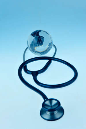 The stethoscope, global health careの写真素材
