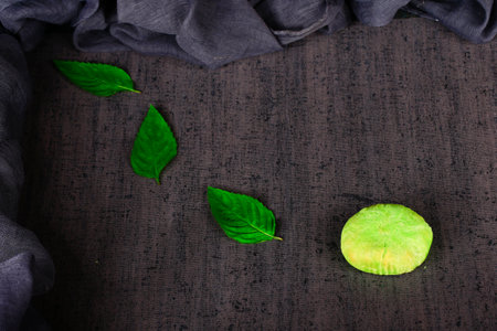 Fresh cakes of bread on the background, baking foodの写真素材