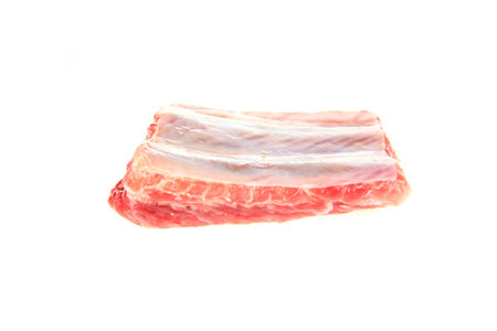 Fresh pork chop on a white background, close-up shotの写真素材