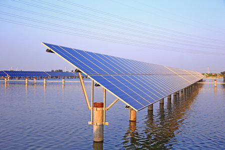 Solar photovoltaic panels and solar photovoltaic power generation system in the water
