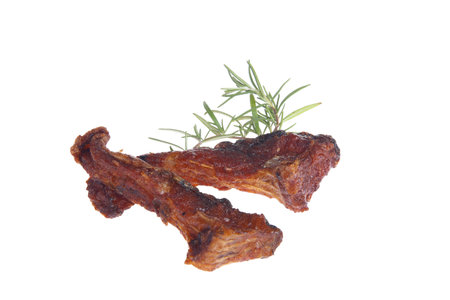 Delicious grilled fish on a white background, grilled fish, dried fishの写真素材