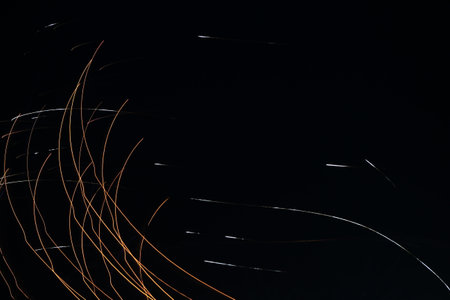 Fireworks, and light in the darkness, the abstract background