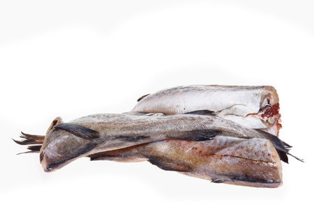 Cod isolated on a white background, fresh