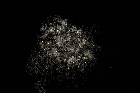 Fireworks, lights in the darkness, festive atmosphere, abstract backgroundの写真素材