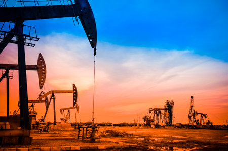 Oil drilling rig, tanghai county of hebei province oil fields in China