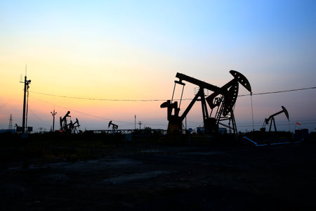 The oil pump, Oil and gas industry in Russia.の写真素材