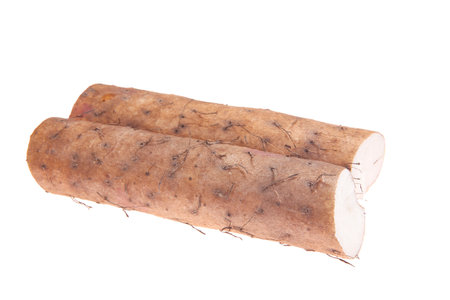 Yam on a white background, very freshの写真素材