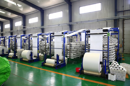 Packaging equipment, rotating machinery industrial factory automation production lineの写真素材