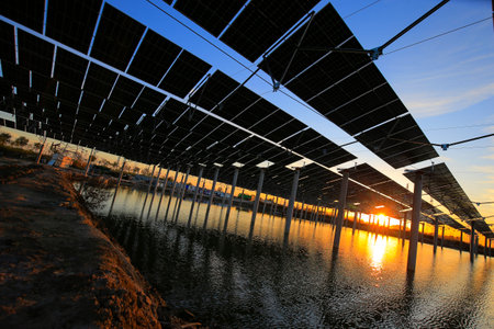 Solar photovoltaic panels and solar photovoltaic power generation system in the water