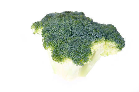 Broccoli isolated on white background,A close-up shotの写真素材