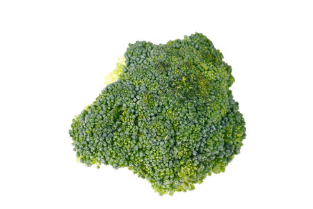 Broccoli isolated on white background,A close-up shotの写真素材